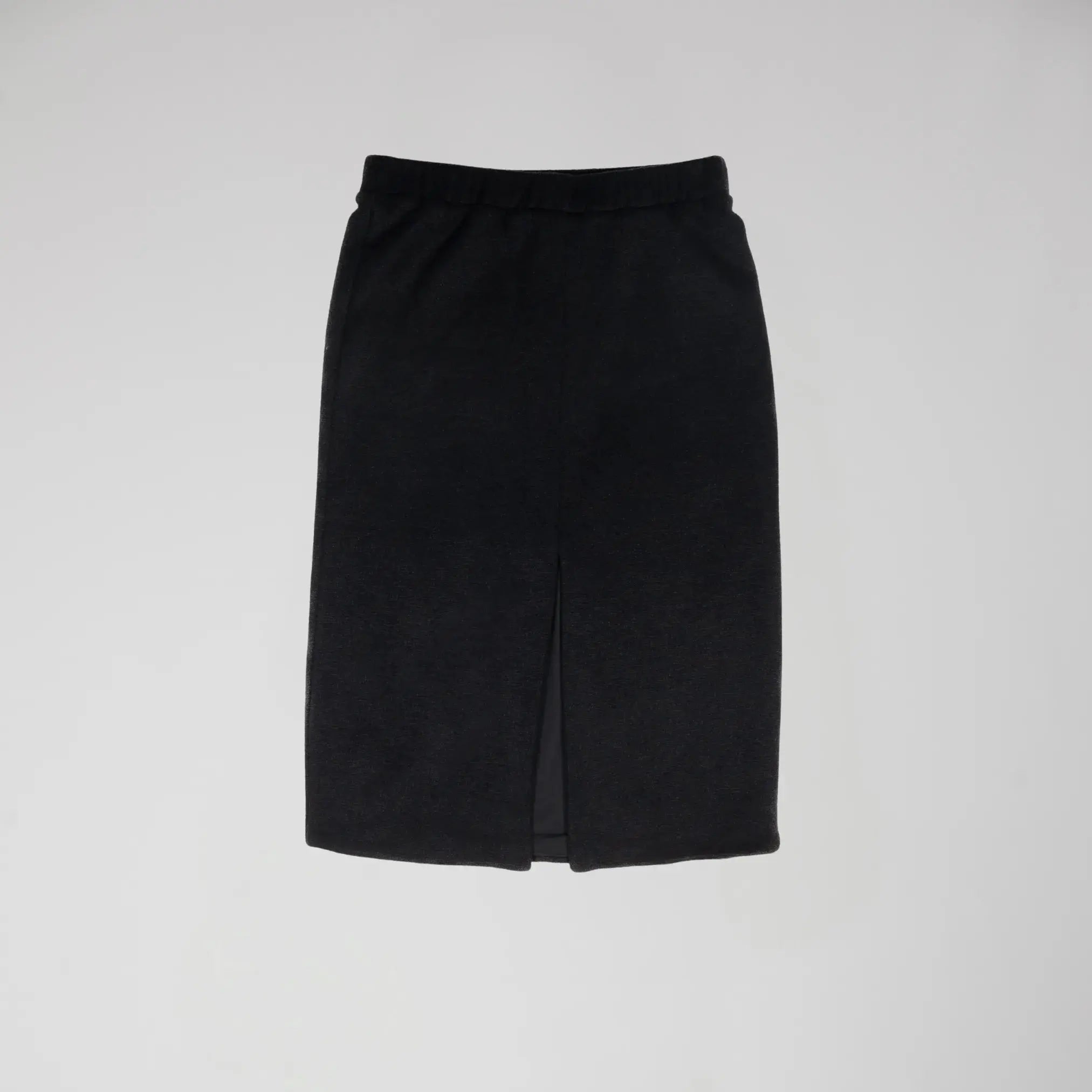 Jupe Noire en Maille avec Fente Frontale Moda di Christine