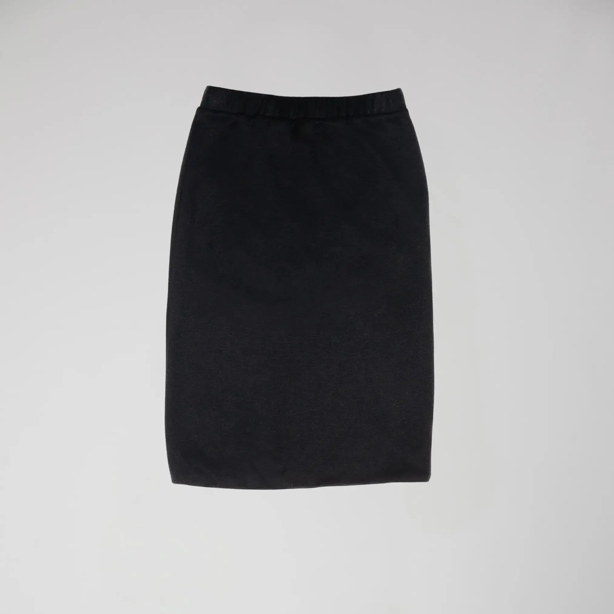 Jupe Noire en Maille avec Fente Frontale Moda di Christine