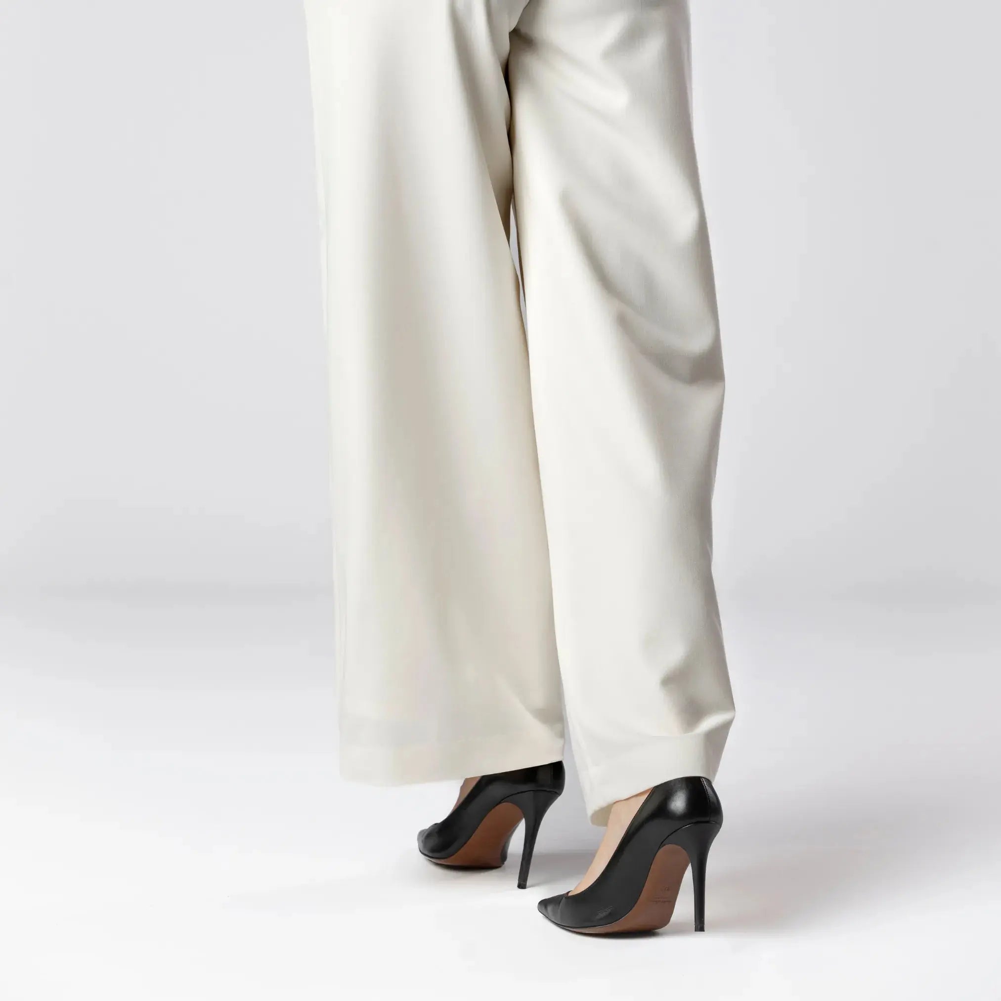 Pantalon Blanc Élégance Droite Moda di Christine