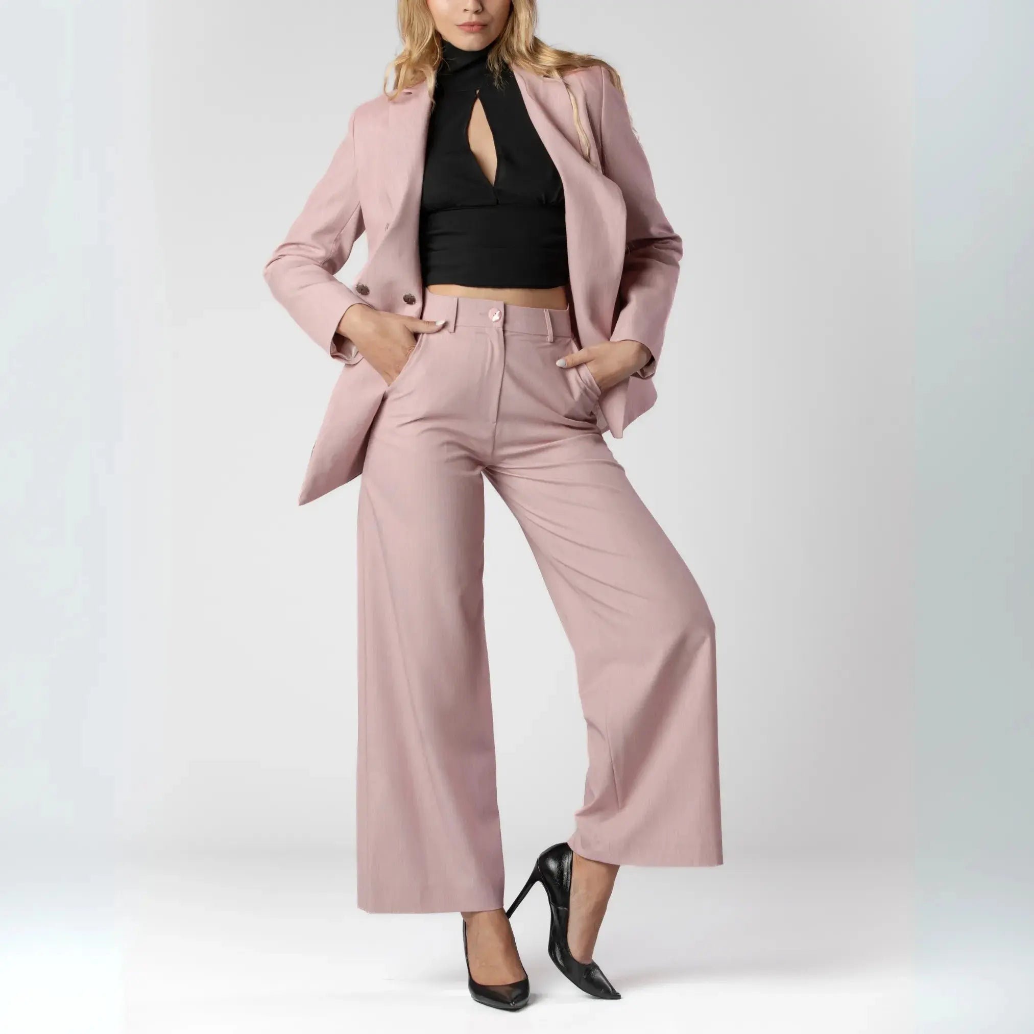 Pantalon Rose Élégance Droite Moda di Christine