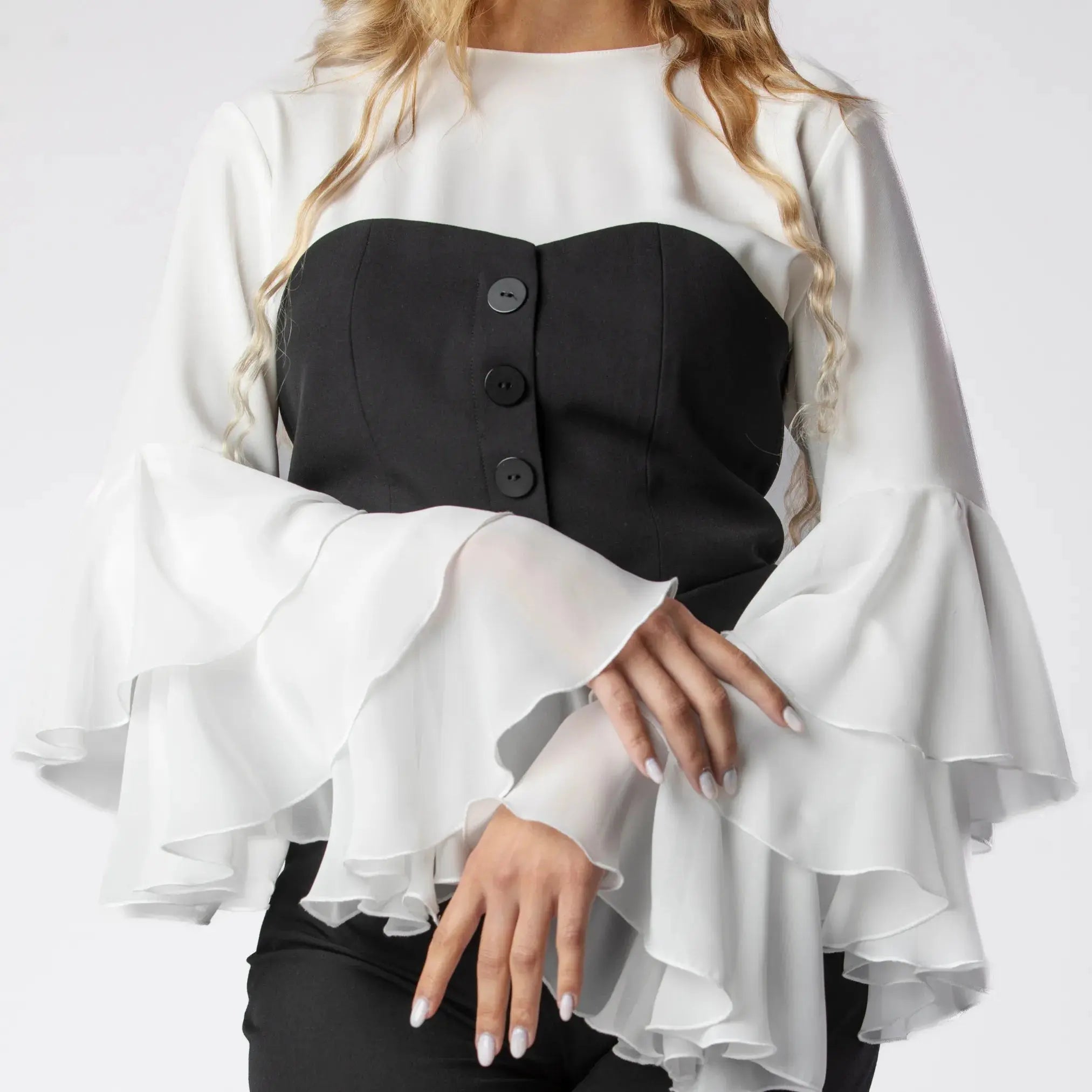 Top Corseté Noir Minuit Moda di Christine