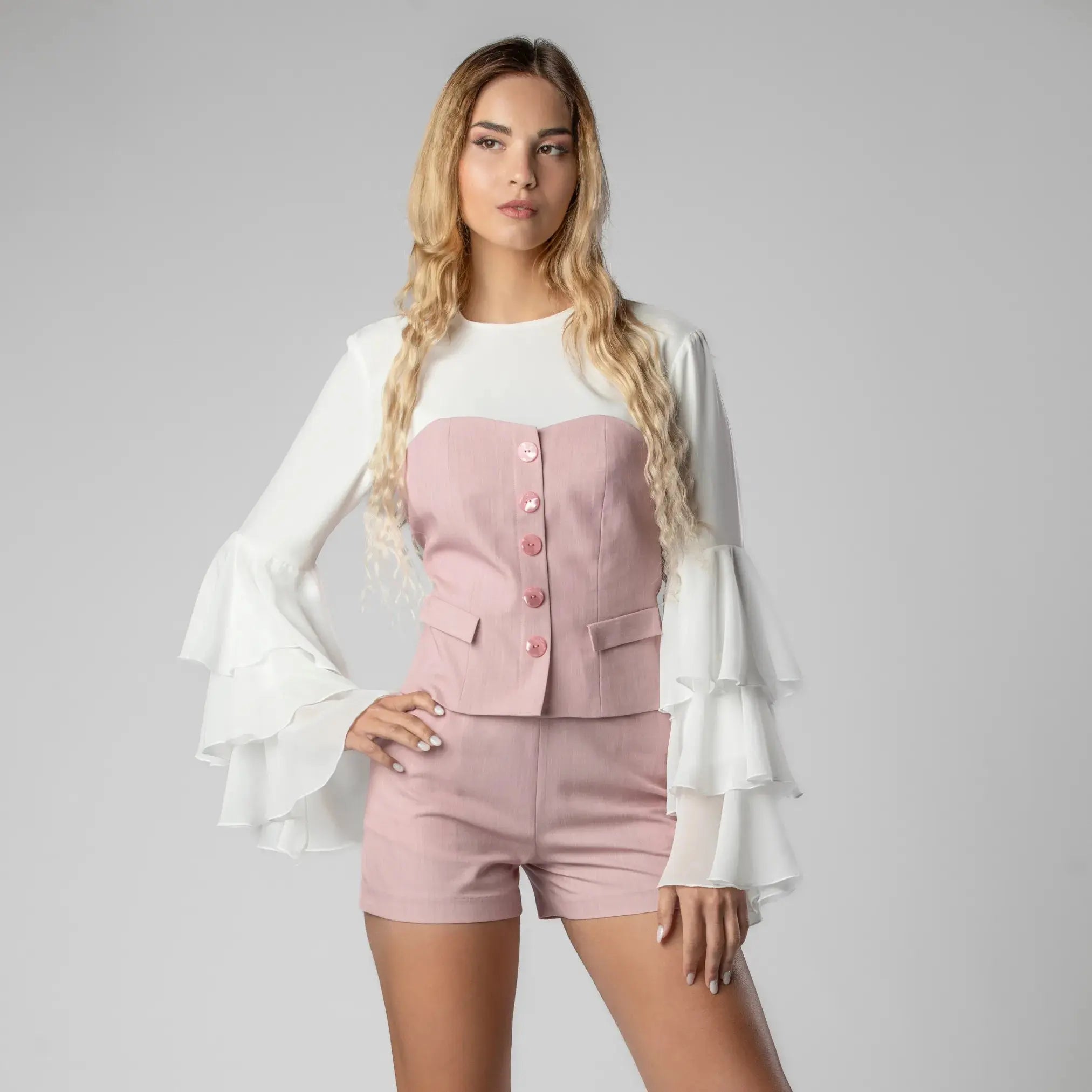 Top Corseté Rose Poudré Moda di Christine