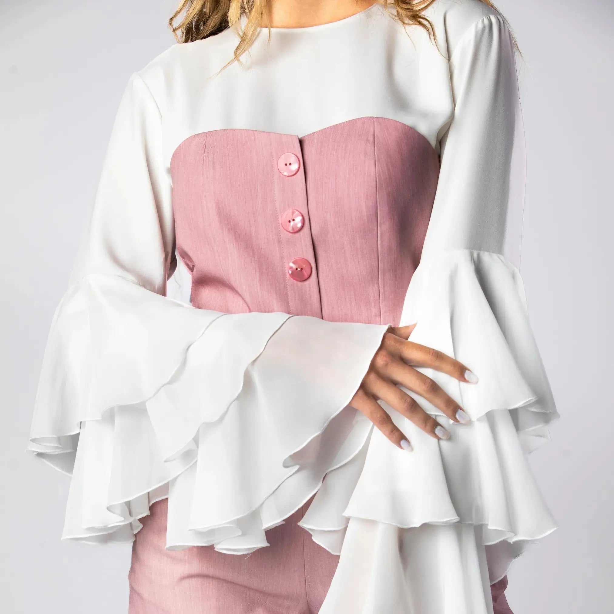 Top Corseté Rose Poudré Moda di Christine