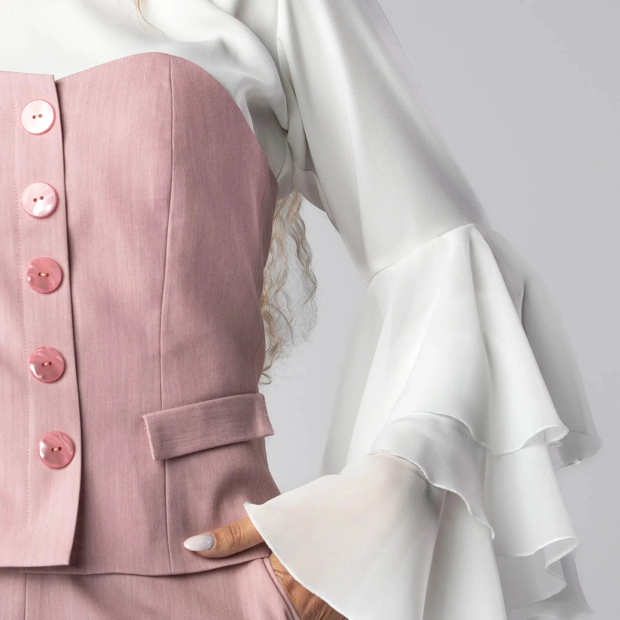 Top Corseté Rose Poudré Moda di Christine