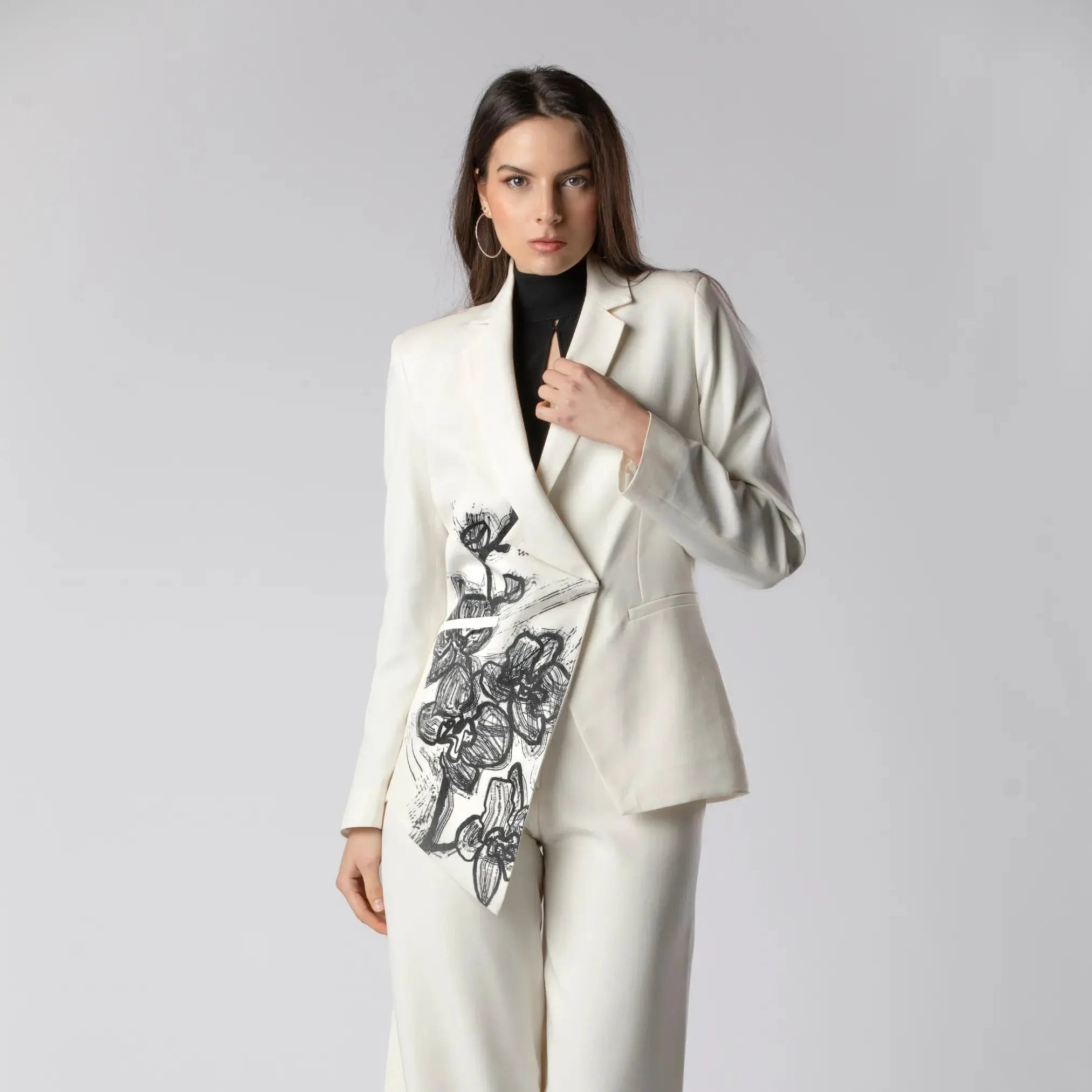 Veste Déstructurée Blanche Éclat Orchidée Moda di Christine