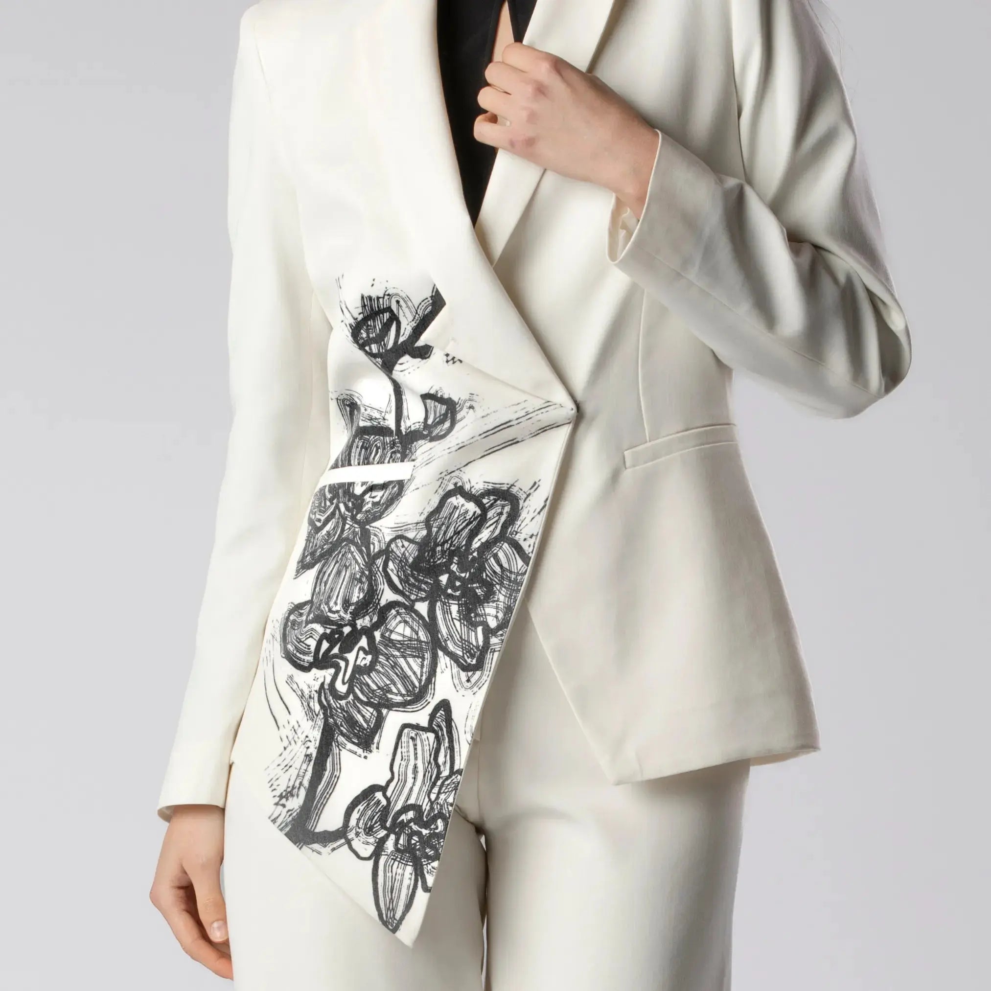 Veste Déstructurée Blanche Éclat Orchidée Moda di Christine