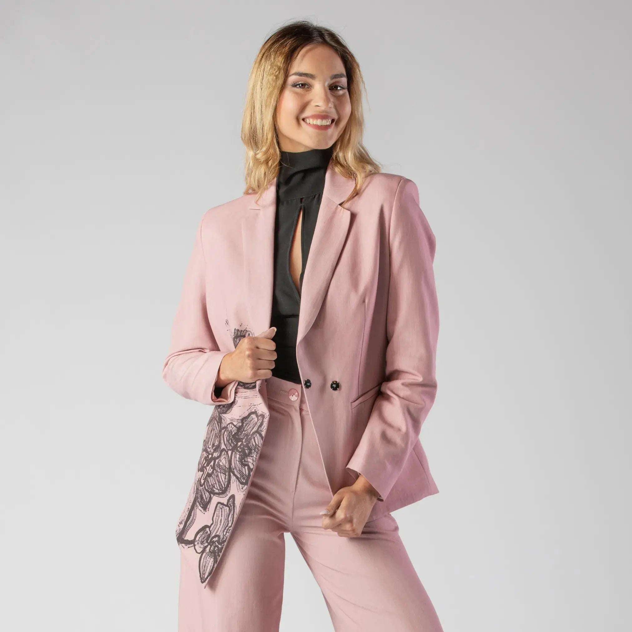 Veste Déstructurée Rose Éclat Orchidée Moda di Christine