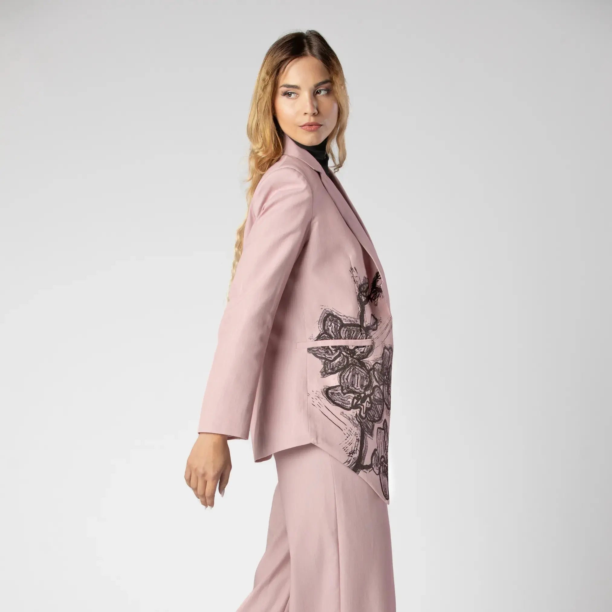 Veste Déstructurée Rose Éclat Orchidée Moda di Christine