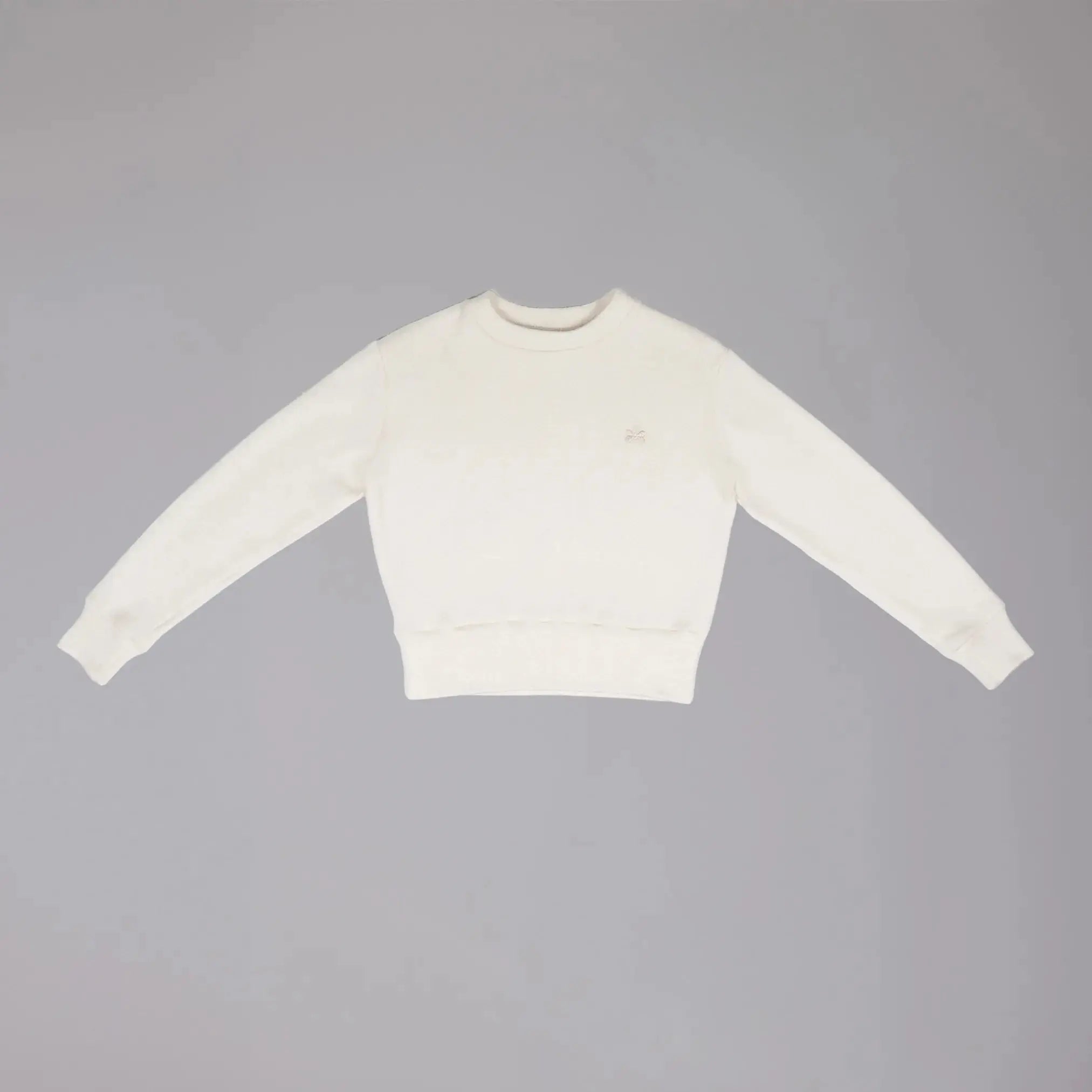 Pull Blanc avec Broderie Orchidée Moda di Christine