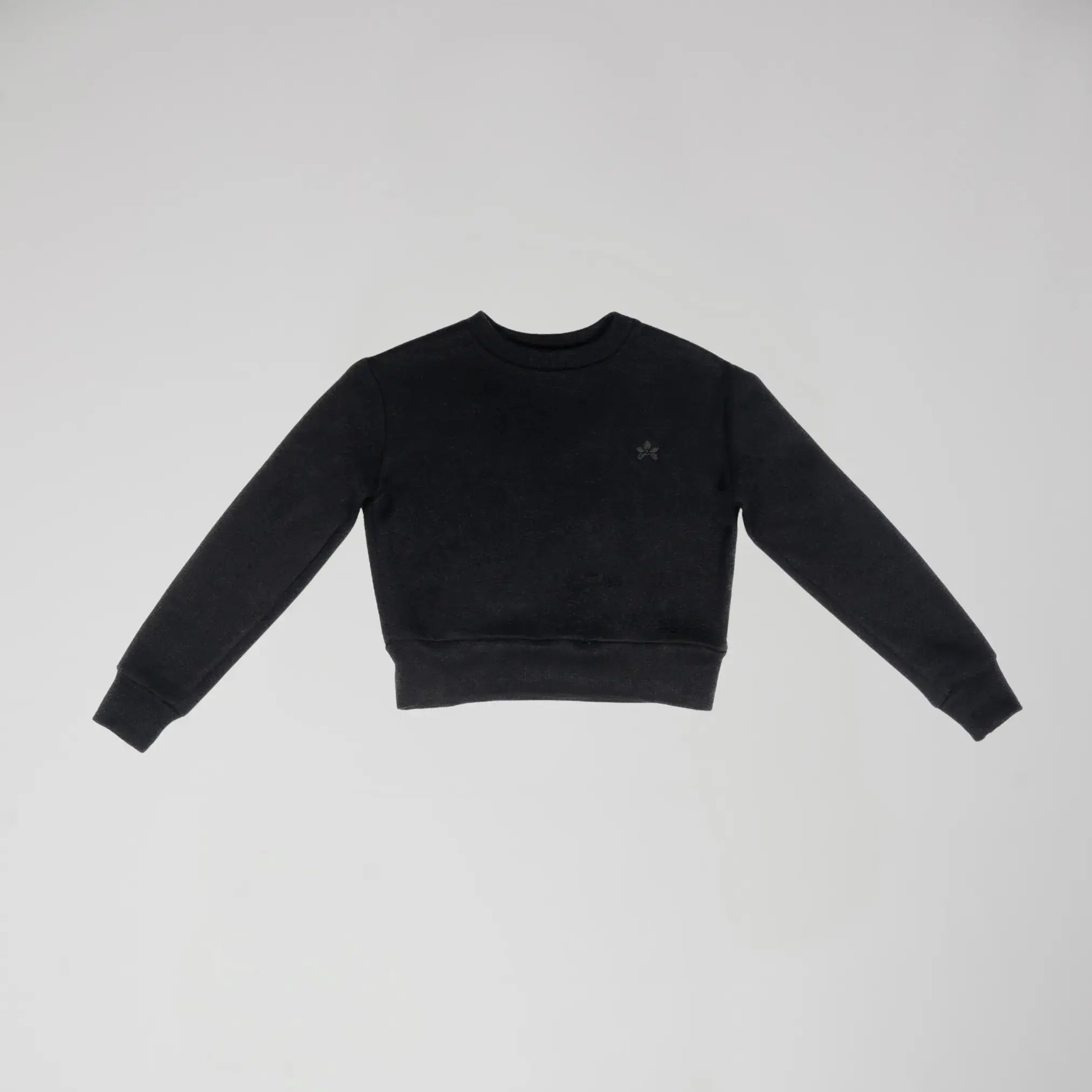 Pull Noir avec Broderie Orchidée Moda di Christine